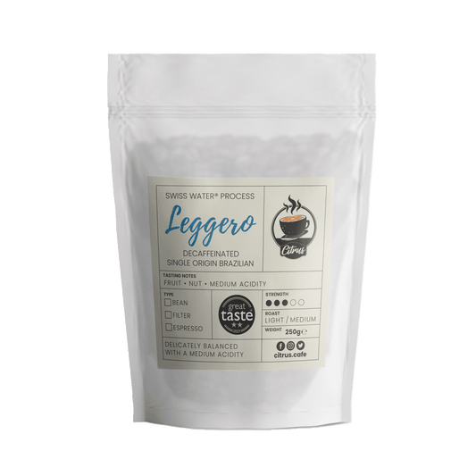 Leggero Swiss Water Decaf Whole Bean Coffee